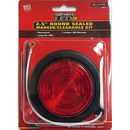 2-LED 2.5 INCH RED MARKER/CLEARANCE LIGHT KIT WITH GROMMET AND PLUG