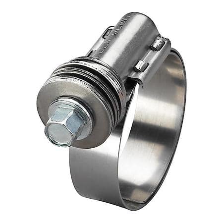 Flex Gear #12 All S/S HD Hose Clamp - 9/16" Band, special purpose, designed to eliminate "cold flow" leakage - Range:: 5/8" - 1-1/4" (Sold by each)