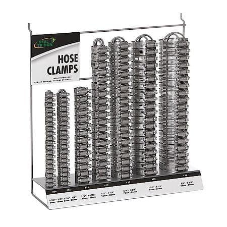 Hose Clamp Rack with 120 Pc Clamp Assortment