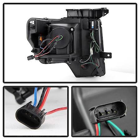 ( Spyder ) Ford F150 09-14 Projector Headlights-Halogen Model Only ( Not Compatible)