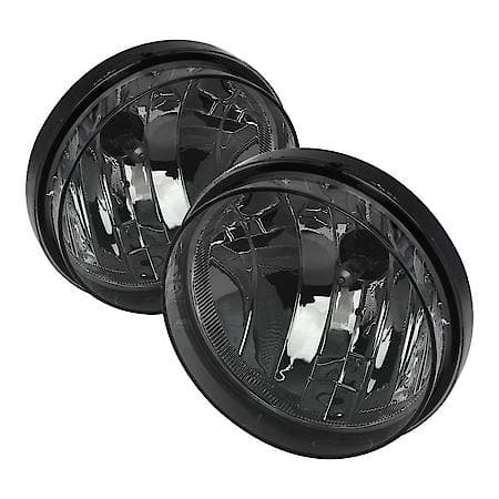 Halogen Bulb, OE Size/ Shape, Smoke Lens, Black Plastic Housing, Set Of 2