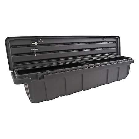 Crossover, Single Lid, Black Poly Plastic, 63" W X 14.75" L X 14.37" H