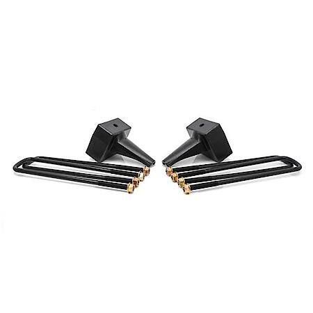 Leaf Spring Block Kit, 5 Inch Lift, Aluminum; With 2 Taper Blocks/ 4 U-Bolts
