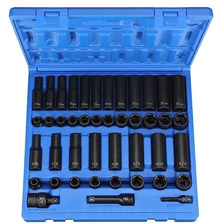 3/8 Drive 43 Piece Standard/Deep Sae/Metric Set