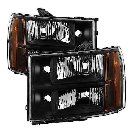 (Xtune) Gmc Sierra 07-13 Crystal Headlights-Black