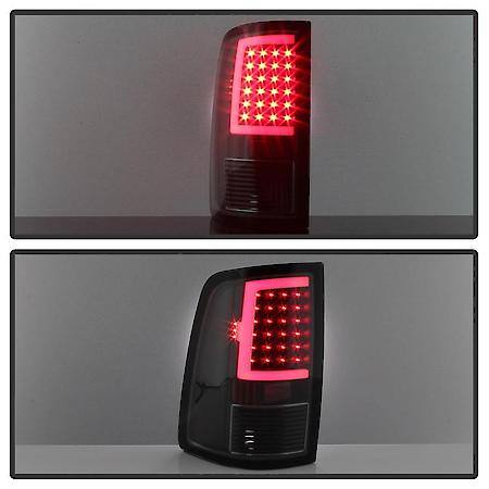 Taillight Assembly, LED, Black/ Taillight Assembly, Smoke Lens; Bar Style; Black Housing; Set Of 2
