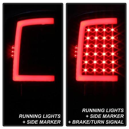 Taillight Assembly, LED, Black/ Taillight Assembly, Smoke Lens; Bar Style; Black Housing; Set Of 2