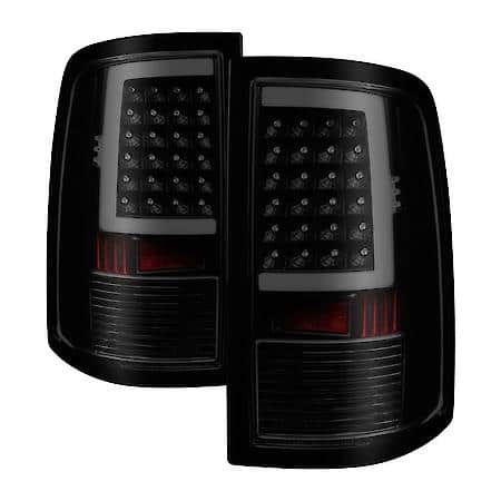 Taillight Assembly, LED, Black/ Taillight Assembly, Smoke Lens; Bar Style; Black Housing; Set Of 2