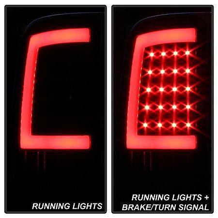 Taillight Assembly, LED, Black/ Taillight Assembly, Smoke Lens; Black Housing; Set Of 2