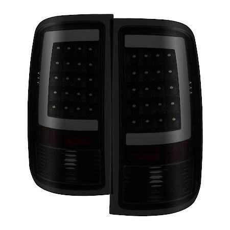 Taillight Assembly, LED, Black/ Taillight Assembly, Smoke Lens; Black Housing; Set Of 2