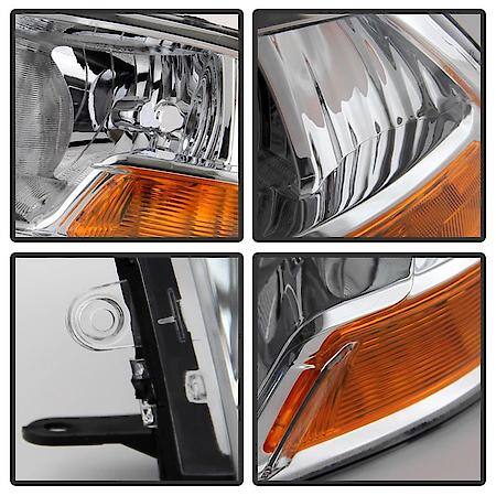 Dodge Ram 1500 09-12 ( Non Quad Headlights ) Crystal Headlights-Chrome