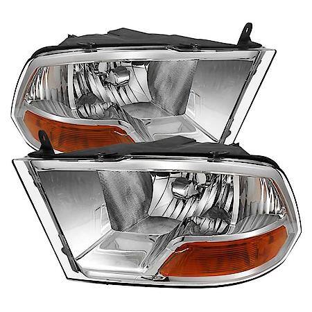 Dodge Ram 1500 09-12 ( Non Quad Headlights ) Crystal Headlights-Chrome