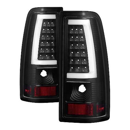 Taillight Assembly, LED, Clear Lens; Bar Style; Black Housing; Set Of 2