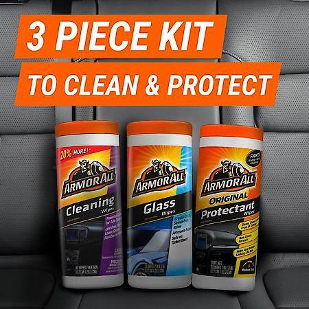 Original Protectant, Glass, Cleaner 3 Pack Wipes : Convenient, lint-free disposable wipes