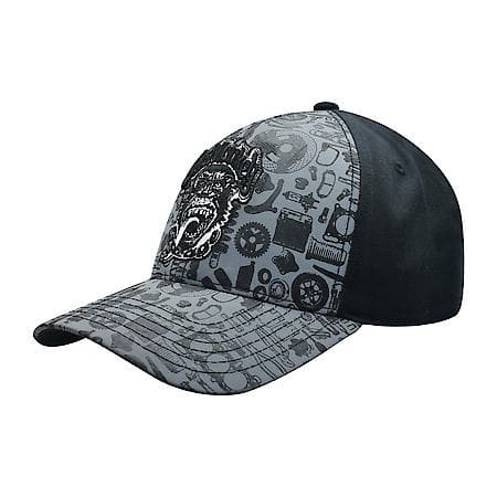 Gas Monkey Garage  Baseball Hat: Snap Back Adjustable, Curved Brim, Cotton/Poly Blend