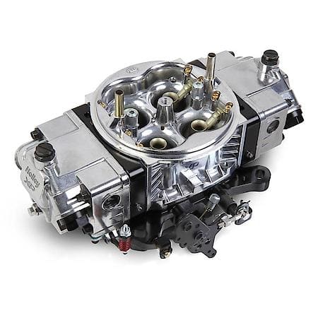 Professional Race Carburetor: 850 CFM, No Choke, 4 Barrel, Square Bore, Dual Inlet, Shiny