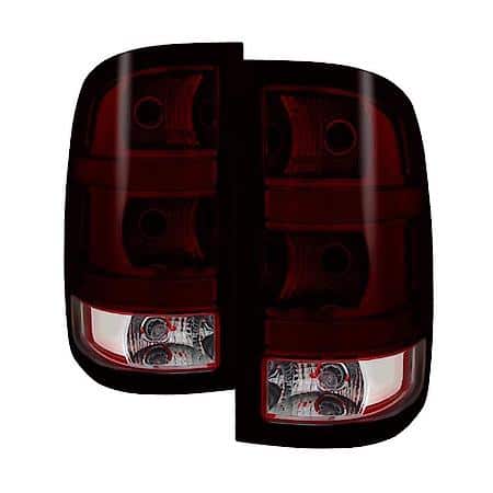 Tail Light Assembly, Red Smoke Lens; Black Housing; Uses Stock Bulb; Set Of 2