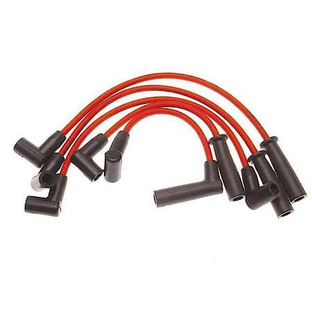 Spark Plug Wire Set: Fiberglass Reinforced Latex Graphite Core, 5 Wire Set