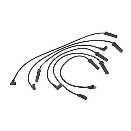 Spark Plug Wire Set: Fiberglass Reinforced Latex Graphite Core, 6 Wire Set
