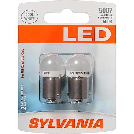 5007: White LED Mini Bulb, 2 Pack