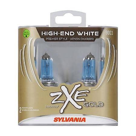 9003 SilverStar zXe Gold: Halogen Headlight Bulb, High End White Light, 2 Pack