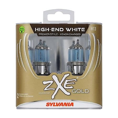 H13 SilverStar zXe Gold: Halogen Headlight Bulb, High End White Light, 2 Pack