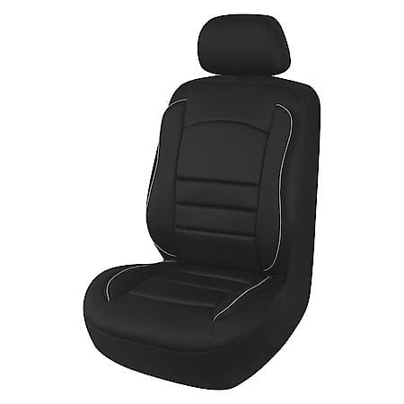 Car & SUV Seat Cover, Black Polyester, Classic, Universal, 1PK Lumber Support, Thick Memory Foam