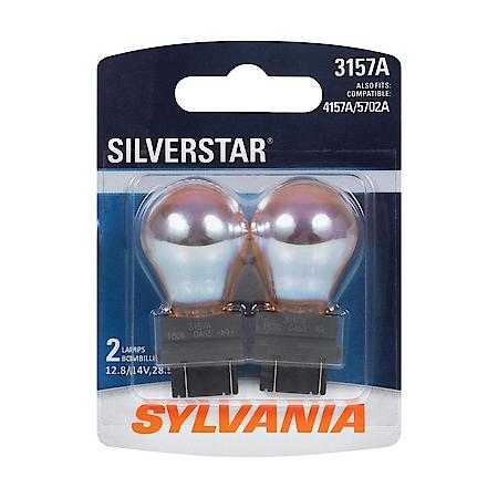 3157A SilverStar: Amber Mini Bulb, High Performance, 2 Pack
