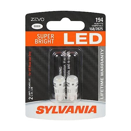 194 ZEVO: White LED Mini Bulb, Super Bright, Lifetime Limited Warranty, 2 Pack