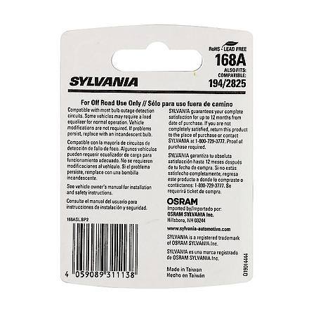 168A: Amber LED Mini Bulb, 2 Pack