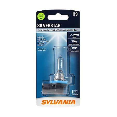 H9 SilverStar Halogen Headlight Bulb, Brighter Downroad and Whiter Light, 1 Pack