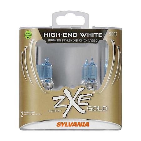 9005 SilverStar zXe Gold: Halogen Headlight Bulb, High End White Light, 2 Pack