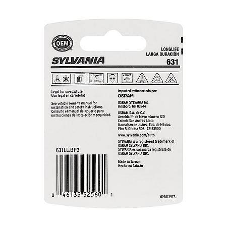 631 Long Life Mini Light Bulb, Standard Performance, 2 Pack