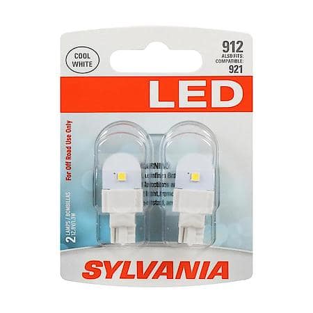 912: White LED Mini Bulb, 2 Pack