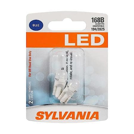 168B: Blue LED Mini Bulb, 2 Pack