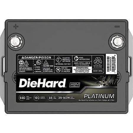 Battery : 35 Group Size, 650 CCA, 810 CA, 100 Minute Reserve Capacity