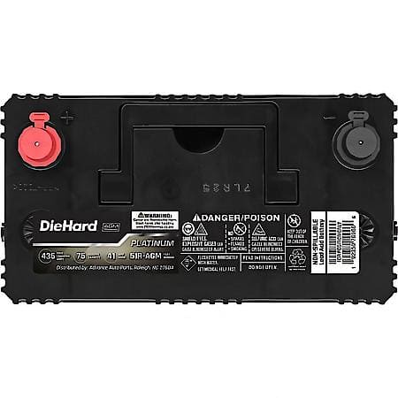 Battery : 51R Group Size, 435 CCA, 540 CA, 75 Minute Reserve Capacity