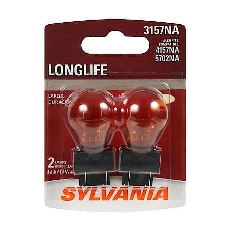 3157NA Long Life Amber Mini Light Bulb, Standard Performance, 2 Pack