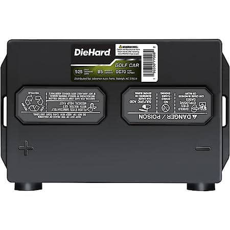 Battery : 70 Group Size, 525 CCA, 650 CA, 85 Minute Reserve Capacity