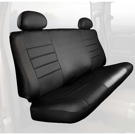FIA SL62-40 BLK/BLK, CUSTOM SEAT COVER REAR BENCH, LEATHERETTE, SOLID BLACK