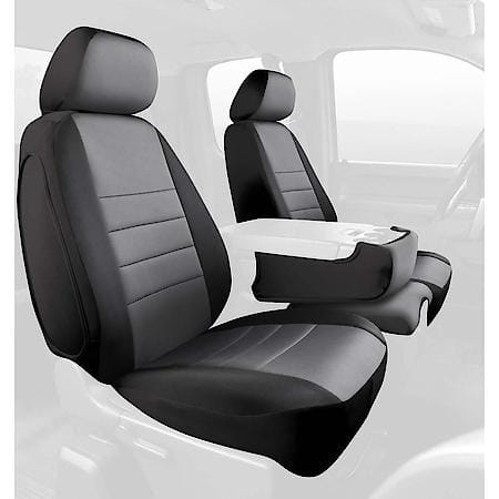FIA NP98-31 GRAY, CUSTOM SEAT COVER FRONT 40/20/40, NEOPRENE, BLACK/GRAY