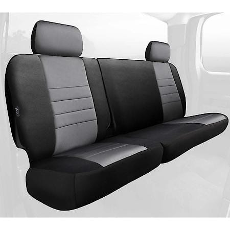 FIA NP92-35 GRAY, CUSTOM SEAT COVER REAR 60/40, NEOPRENE, BLACK/GRAY