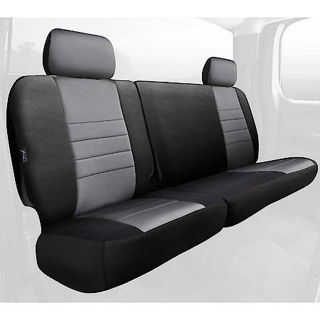 FIA NP92-51 GRAY, CUSTOM SEAT COVER REAR 60/40, NEOPRENE, BLACK/GRAY