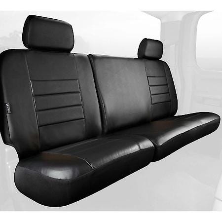 FIA SL62-94 BLK/BLK, CUSTOM SEAT COVER REAR 60/40, LEATHERETTE, SOLID BLACK