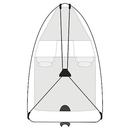 Boat Cover Support System, Black, Fits V-Hull Boats Up To 27 Ft. Long