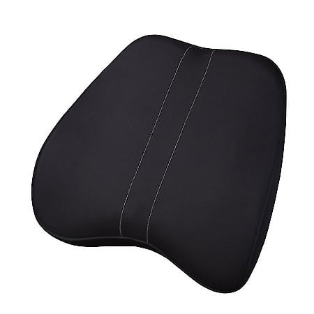 AutoCraft Back Cushion, Black Polyester & Memory Foam, Universal, 1PK, Sweat Absorbent, Ergonomic