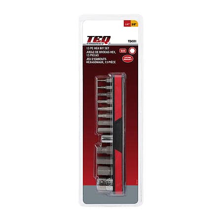 13 Piece SAE Hex Bit Set