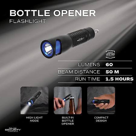 Bottle Opener Flashlight, Light Output: 60 Lumens