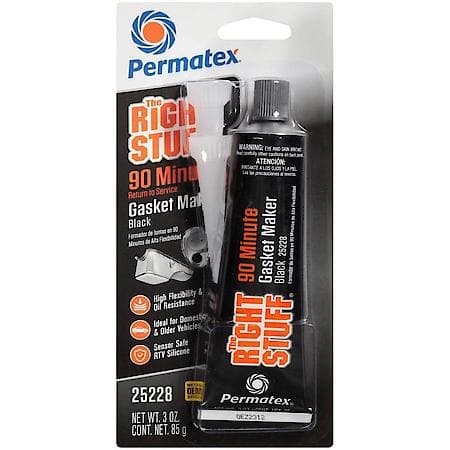 The Right Stuff: 90 Minute Gasket Maker: Black, 3 oz.