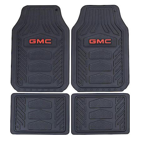 GMC WeatherPro Floor Mats: Non-Slip Grip, Universal 4-Piece Front & Rear Set